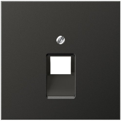 Лицевая панель Jung LS990 metal для 1-м. розетки RJ11/RJ45 антрацит картинка